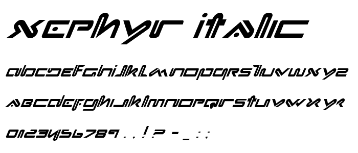 Xephyr Italic font